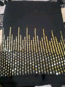 Black&amp;Gold Designer Saree