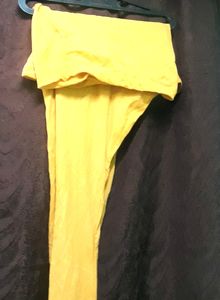 Chudidar pyjama yellow smoothly fabric