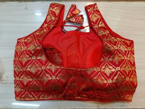 Sleeveless Red Blouse