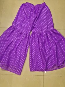 Purple Polka Dot Kurta Set