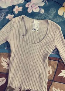 H&M Ribbed Long Sleeve Top