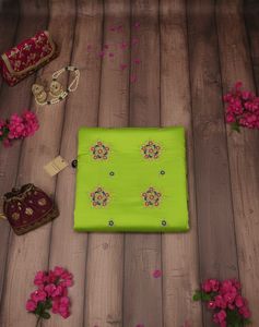 Elegant Green Embroidered Saree