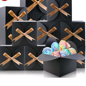 Small Black Gift Boxes With Red Ribbon