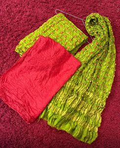 Bandhani Silk Suit Set