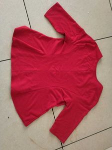 new Elegant Red Peplum Top