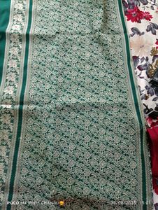 Pure Green Banarasi Silk Saree