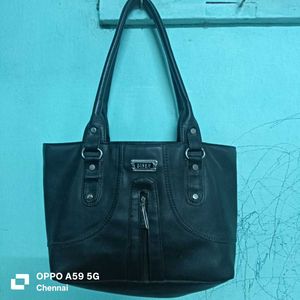 Black "BISER" Tote Bag