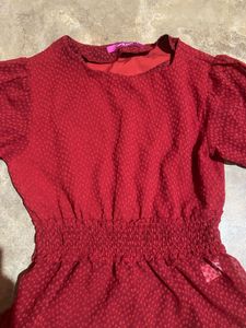 Red Polka Dot Blouse