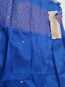 Blue Embellished Saree