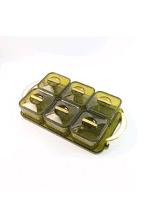 Vintage Olive Green Relish Server Set