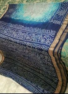 6Brand New Bandhani cotton silk saree set