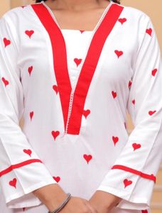 Red Heart Kurta Set