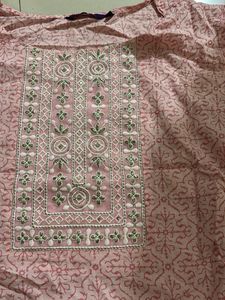 Pink Printed Kurta
