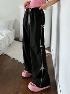 Cute Black Ribbon Pants