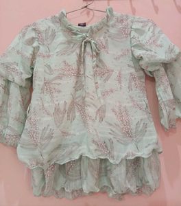 Mint Floral Top for women