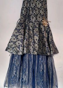 Elegant Navy &amp; Gold Girls&#39; Dress