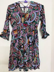 Boho Paisley Print Dress