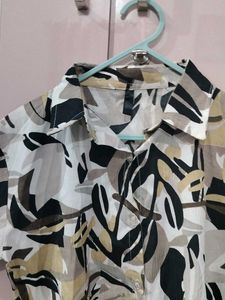 Leaf Print women Shirt