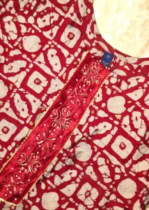 Red Printed Kurta🎉
