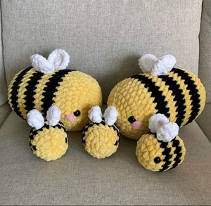 Cute Crochet Bee Plush Set