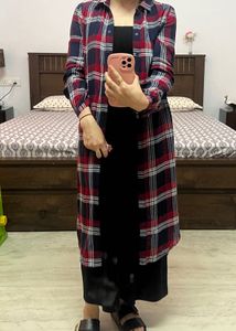 Checkered Long Shrug