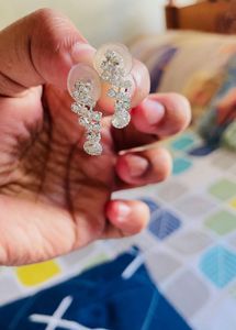 Sparkly Silver Earrings