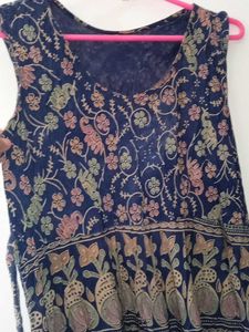 Printed Sleeves Gown