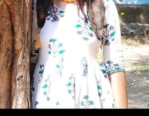 Elegant White Printed Kurta