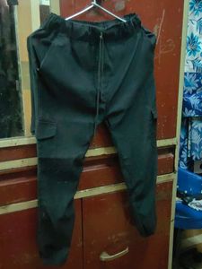 Black Cargo Joggers