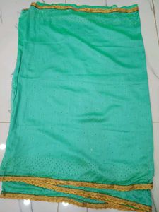 Heavy Wedding Saree New With Blouse Piece