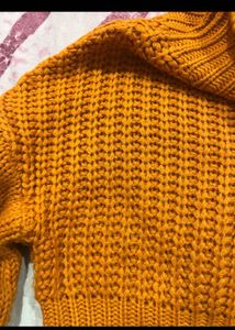 Shein Orange Knit Sweater