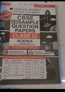 Class 10 Science Sample Paper Oswaal