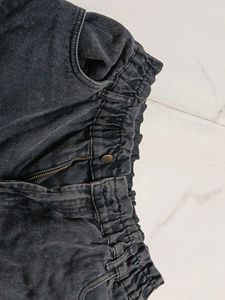 Charcoal Colour Mom Jeans