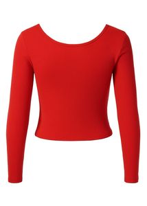 Red Long Sleeve Top