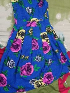 Blue Dress With Pop Colors