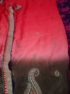 Elegant Embroidered Saree