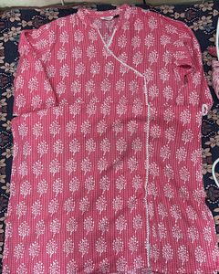 Pink Printed Kurta
