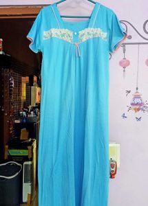 Blue Cotton Nightgown