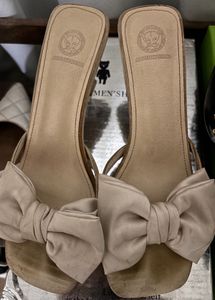 Satin Bow Tie Heels