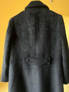 Elegant Navy Blue Wool Coat