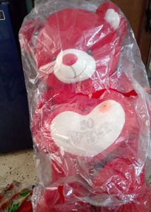 Red Teddy Bear with Heart