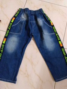 Girls Pattupavadai And Denim Pants Combo😍