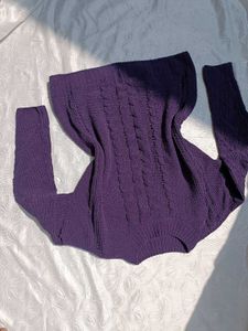Cable Knit Purple Pullover 💜