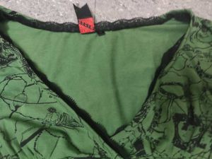 Rockstar Gf Nana Coded Green Printed Tee