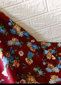 Red Floral Fabric