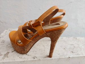 UK 4 New 5 inches Tan Heels & Wedges