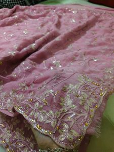 Light Weight Beutiful Work Saree 💞