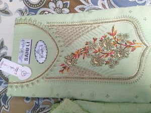 Pista Green Colour Dress Material Beautiful