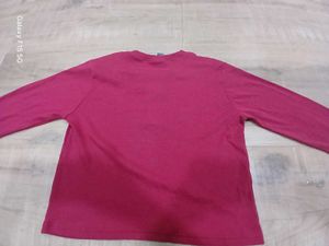 Burgundy Long Sleeve Henley Shirt