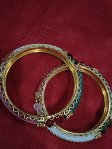 Vintage Colorful Beaded Bangles